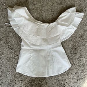 White House Black Market One Shoulder White Top - New With Tags